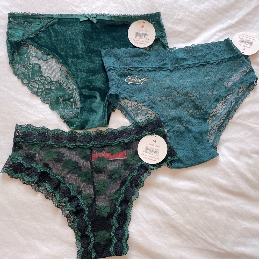 Splendies NWT Size Medium March 2022 St Patrick’s Day set 3 Pairs